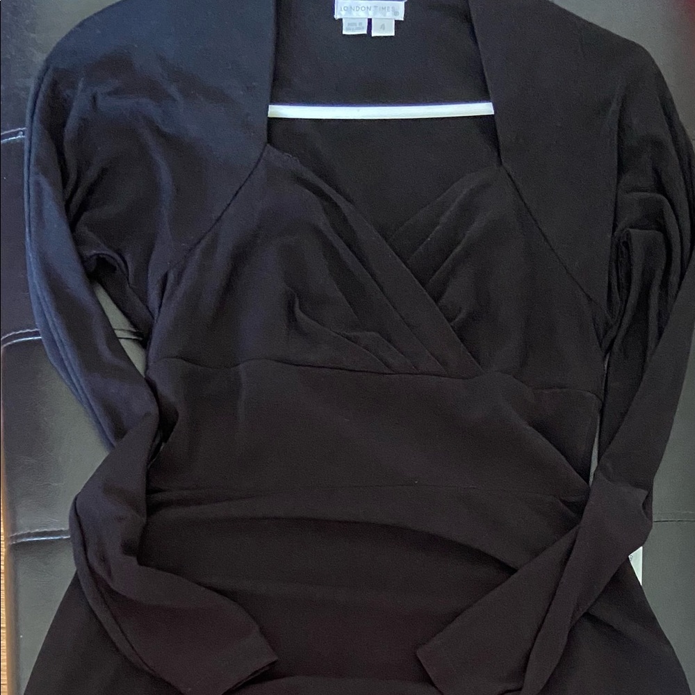London Times—Nice long sleeve black dress